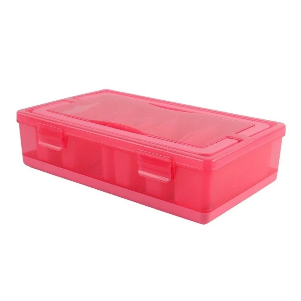 Cook With Color XOXO Snack Box 4‎ Compartment Pink Red Valentine Treat Container